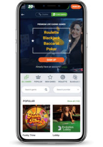 20Bet Mobil Játékélmény