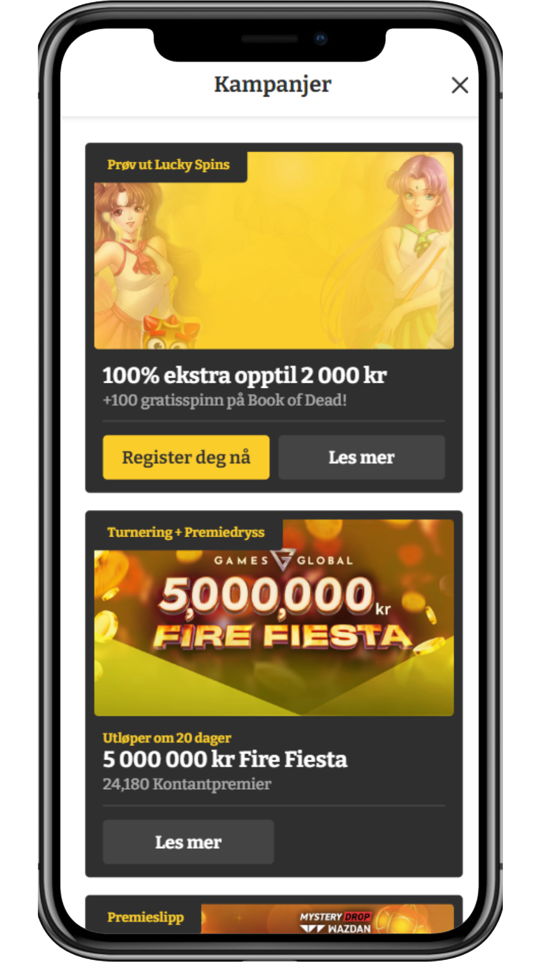 Kampanjer på Lucky Spins Casino